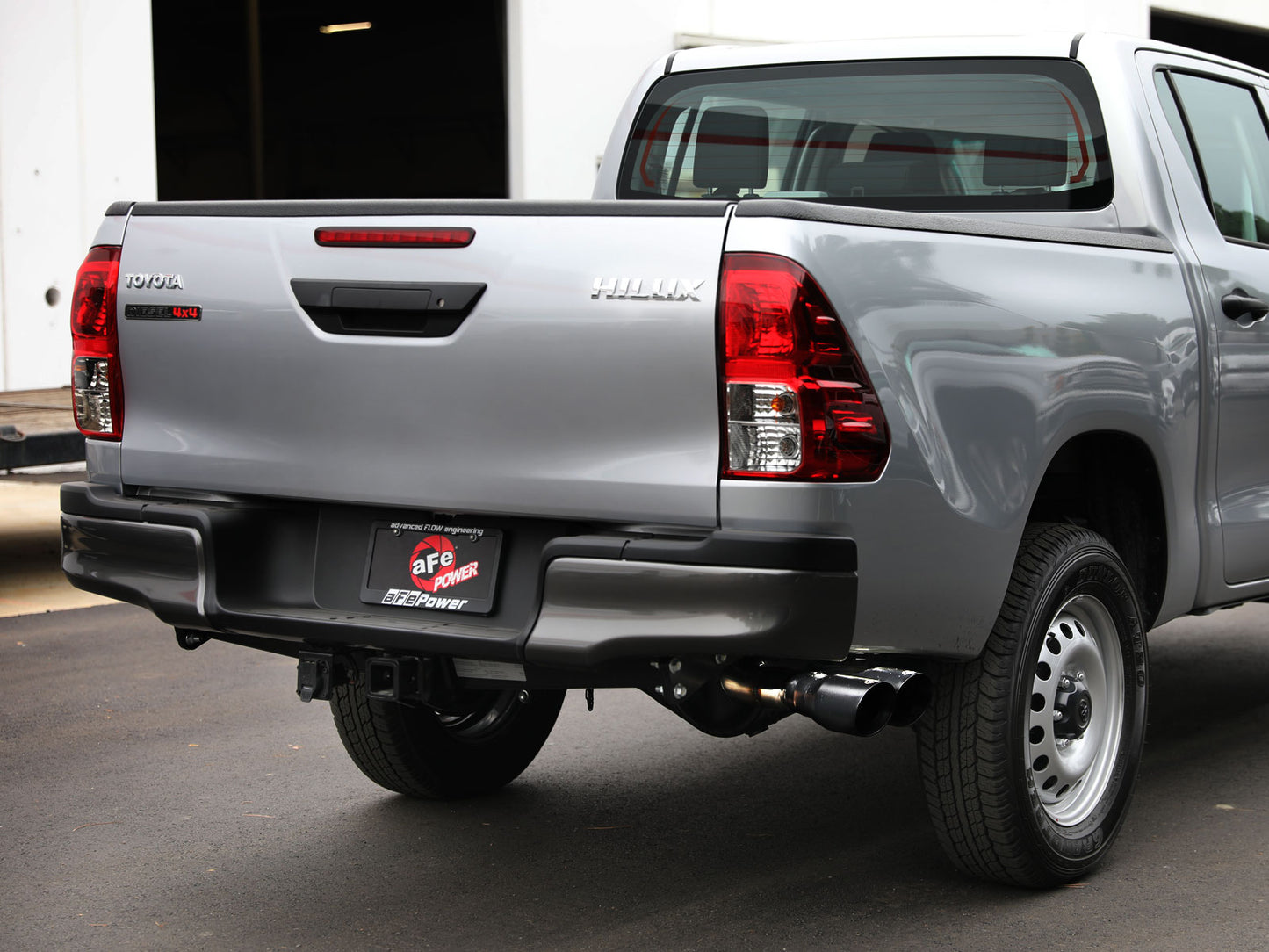 aFe 49-36088-B Vulcan SS 3in Rear Side Exit Exhaust w/ Black Tip For Toyota Hilux