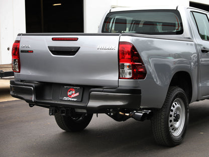 aFe 49-36088-B Vulcan SS 3in Rear Side Exit Exhaust w/ Black Tip For Toyota Hilux