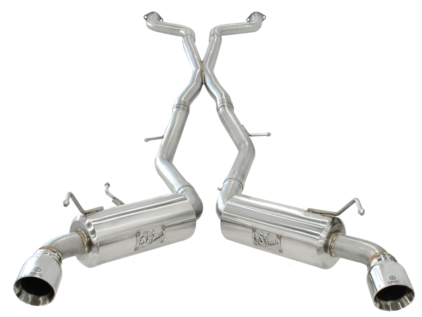 aFe Takeda 2.5in SS Cat-Back Exhaust w/ Polished Tips | Nissan 370Z V6 (09-13) (49-36107)