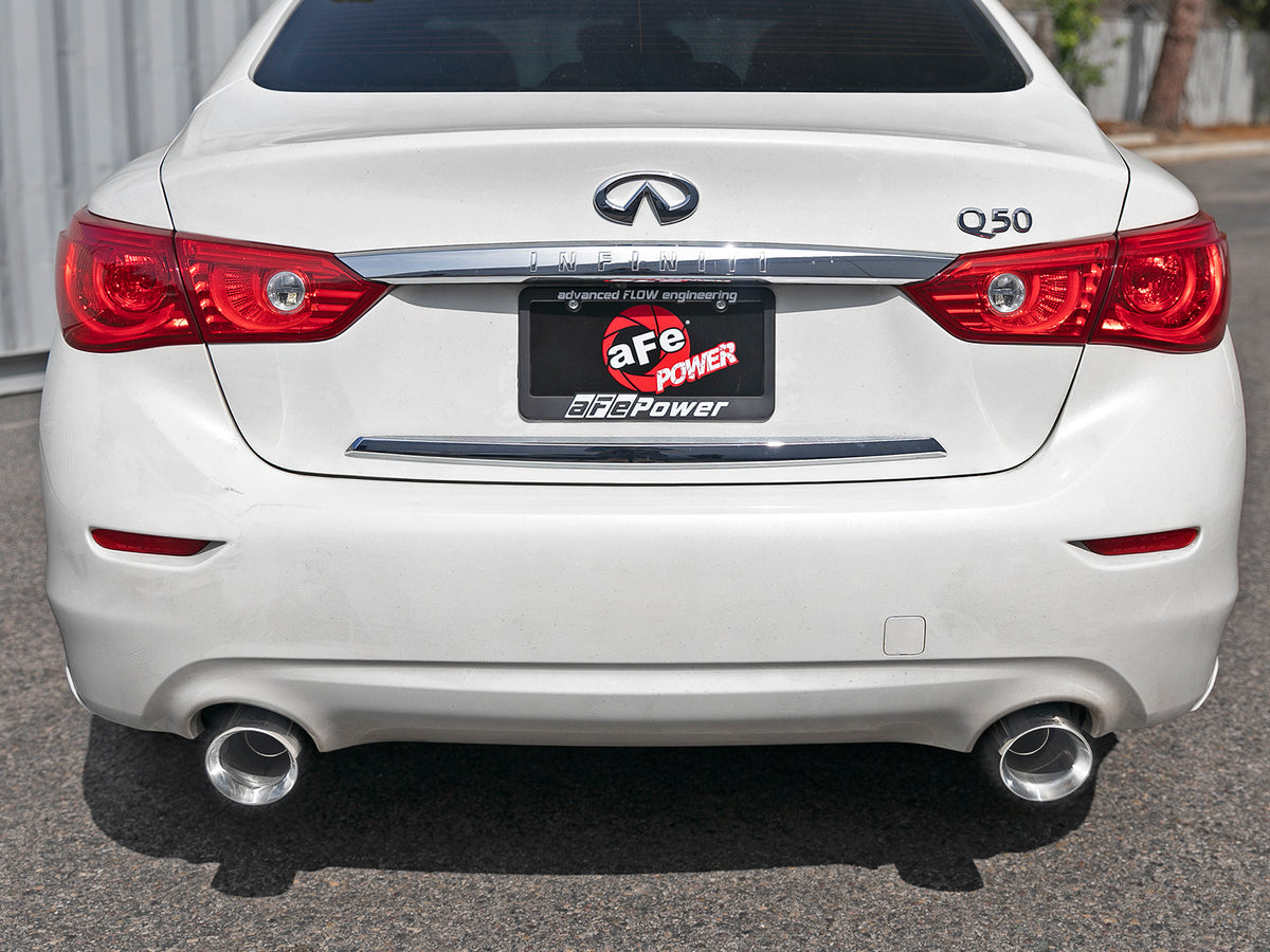 aFe Takeda 2.5in SS Cat-Back Exhaust | Infiniti Q50 (16-24) (49-36132NM-C)