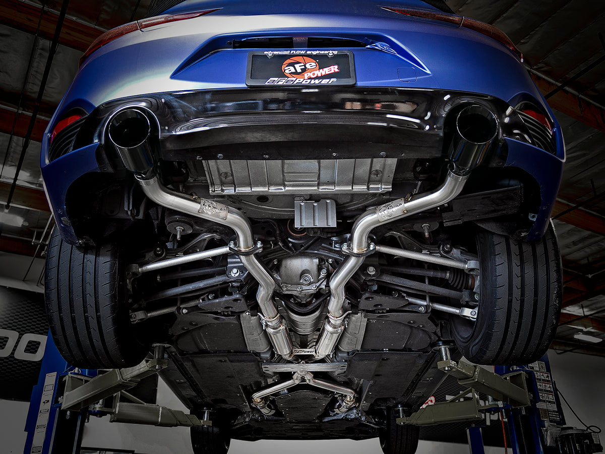 aFe Takeda 2.5in SS Cat-Back Exhaust | Infiniti Q60 (17-22) (49-36134NM-C)