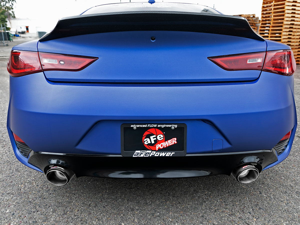 aFe Takeda 2.5in SS Cat-Back Exhaust | Infiniti Q60 (17-22) (49-36134NM-C)