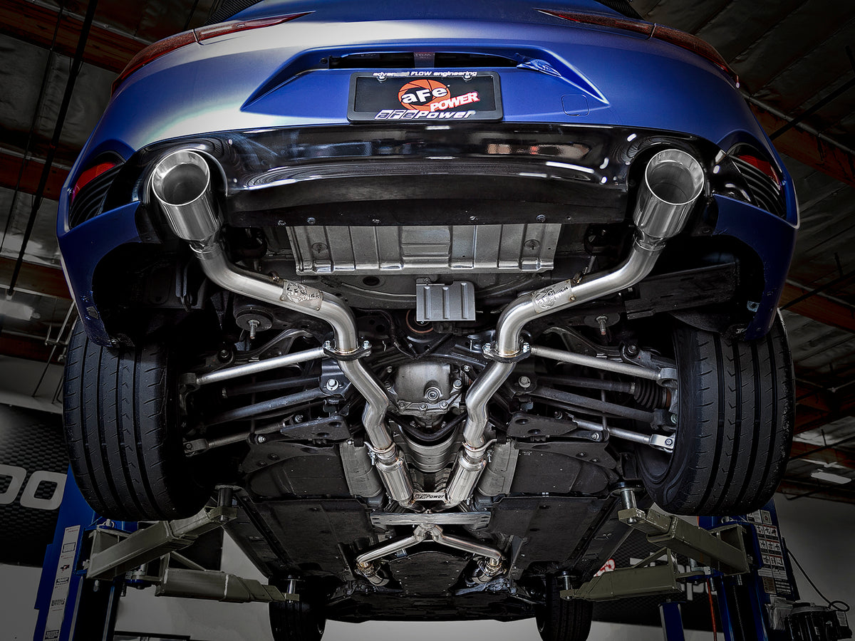 aFe Takeda 2.5in SS Cat-Back Exhaust | Infiniti Q60 (17-22) (49-36134NM-C)
