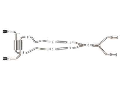 aFe Takeda 2.5in SS Cat-Back Exhaust | Infiniti Q50 3.7L (14-15) (49-36136-C)