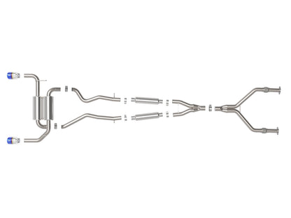 aFe Takeda 2.5in SS Cat-Back Exhaust | Infiniti Q50 3.7L (14-15) (49-36136-C)