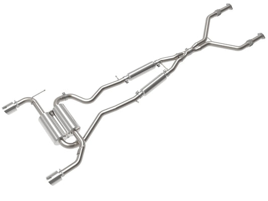 aFe Takeda 2.5" Stainless Steel Cat-Back Exhaust System | 2014-2015 Infiniti Q50 3.7L (49-36136)