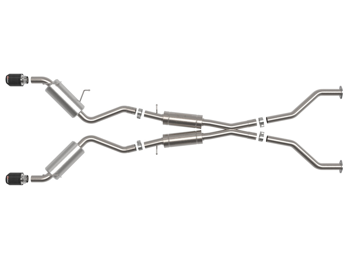 aFe Takeda Carbon Tip Cat-Back Exhaust System | Nissan 370Z (09-20) (49-36139-C)