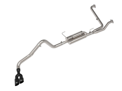 aFe 49-36140-B Vulcan SS Cat-back Exhaust w/ Black Tips For Nissan 22+
