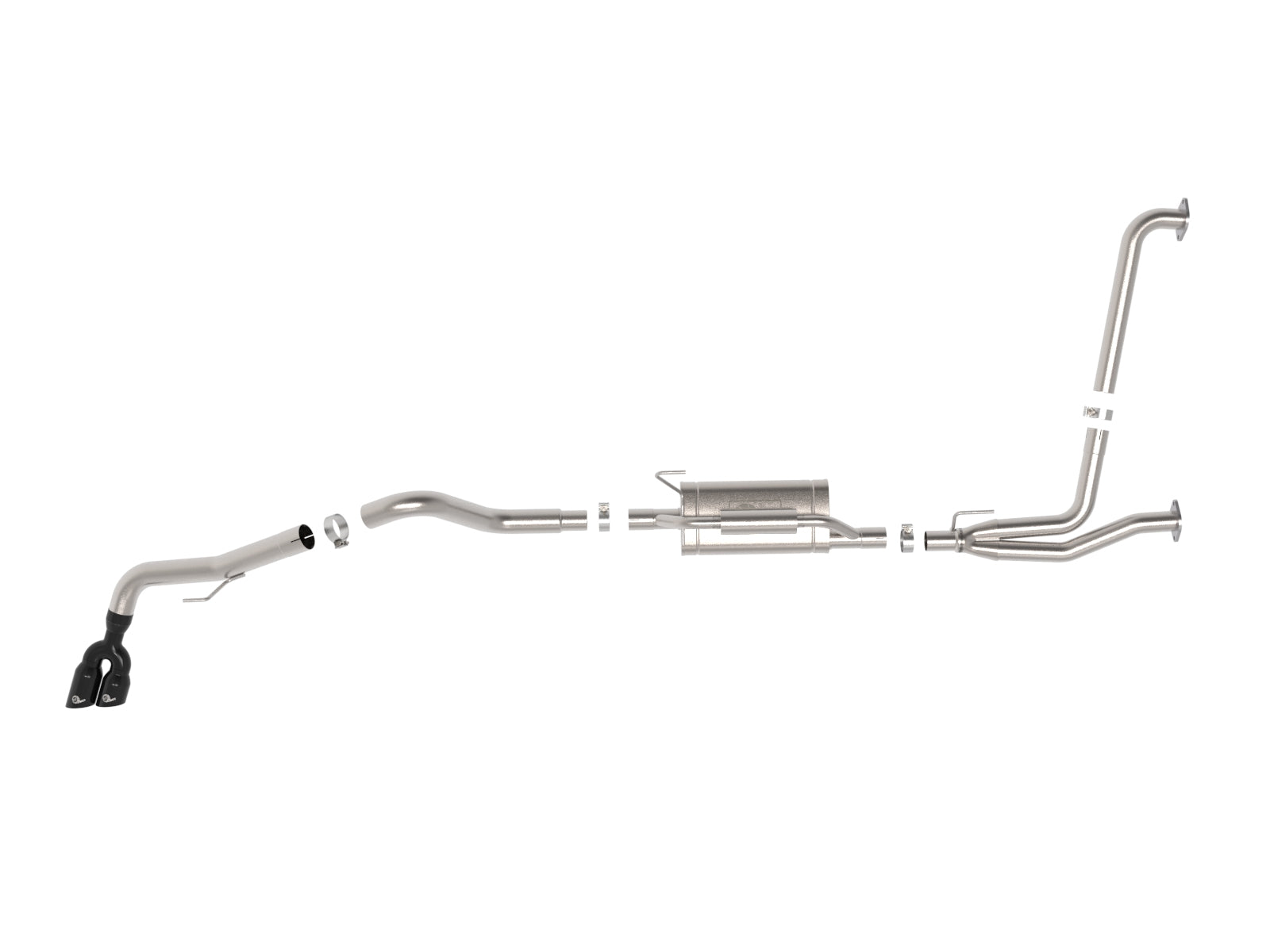 aFe 49-36140-B Vulcan SS Cat-back Exhaust w/ Black Tips For Nissan 22+