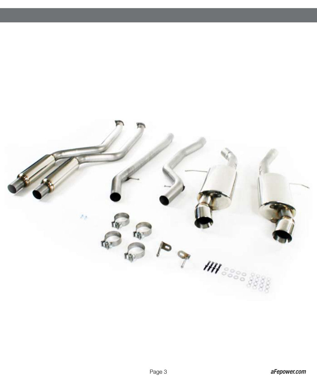 aFe 2.75in SS Cat-Back Exhaust | BMW 335i L6-3.0L N55 E90/E92 (11-12) (49-36306)