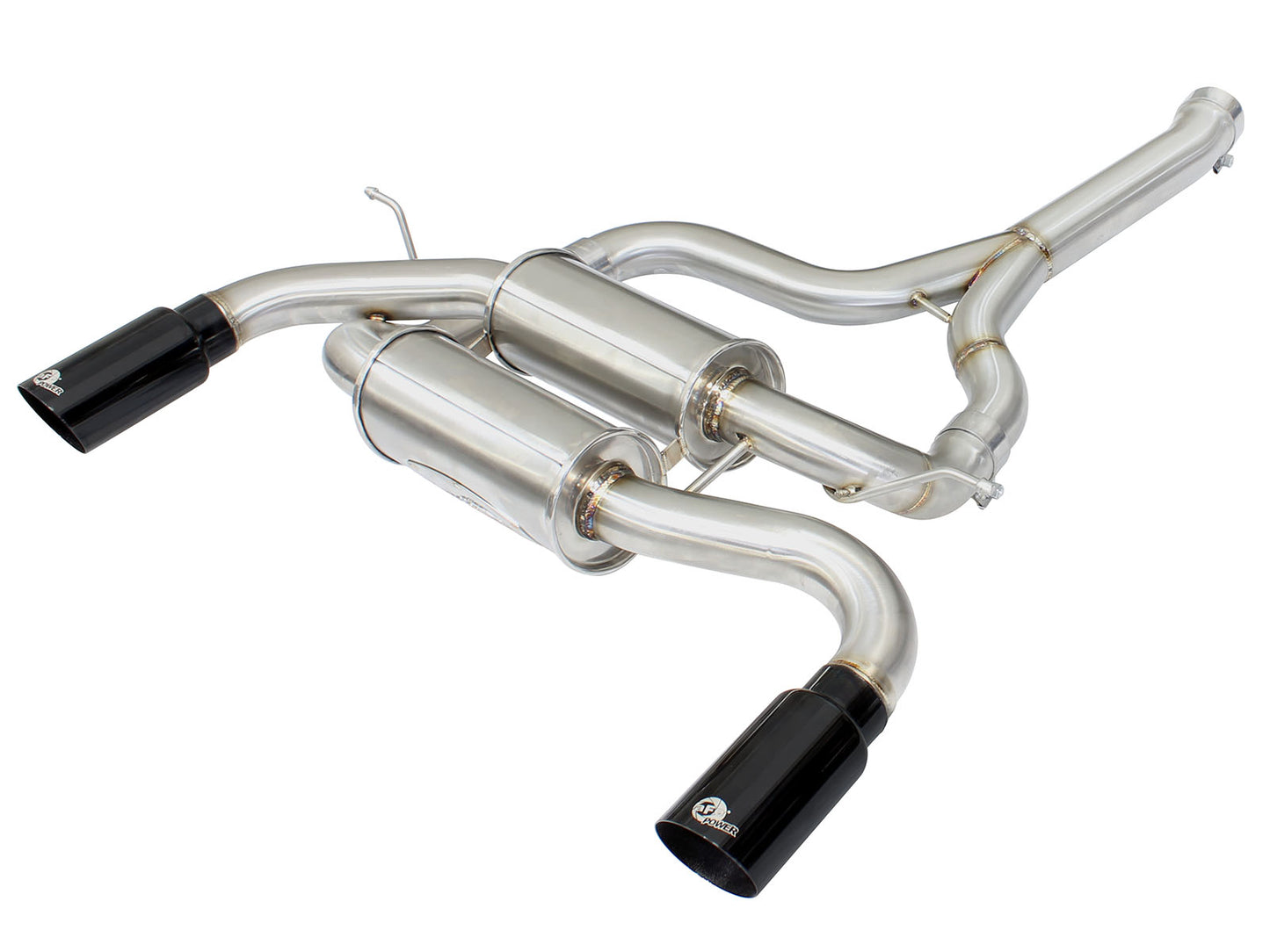 aFe 2.5in 304 Stainless Steel Axle-Back Exhaust w/ Black Tip | BMW 335i (F30) 2012-2015 (49-36325-B)