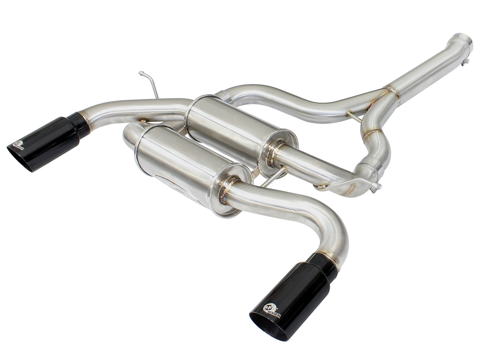 aFe 2.5in 304 Stainless Steel Axle-Back Exhaust w/ Black Tip | BMW 335i (F30) 2012-2015 (49-36325-B)