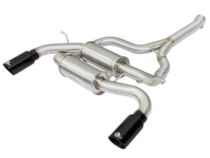 aFe 2.5in 304 Stainless Steel Axle-Back Exhaust w/ Black Tip | BMW 335i (F30) 2012-2015 (49-36325-B)