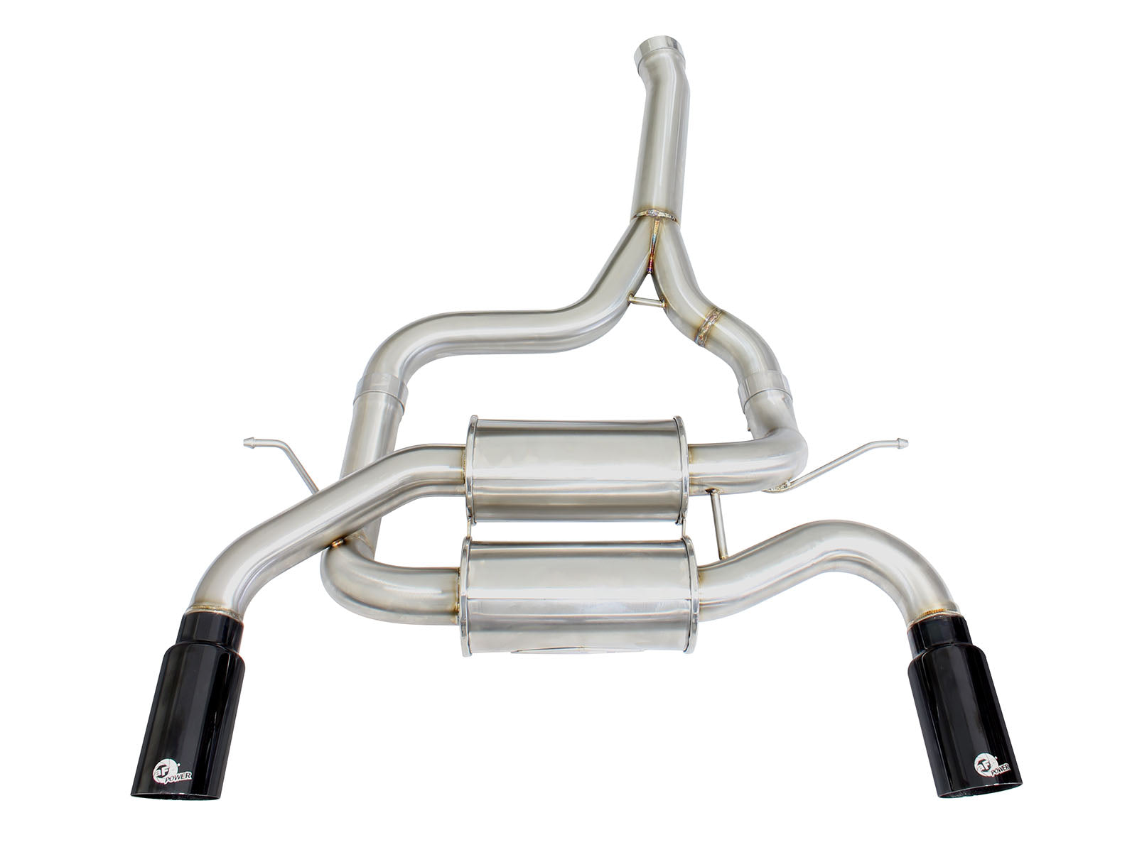 aFe 2.5in 304 Stainless Steel Axle-Back Exhaust w/ Black Tip | BMW 335i (F30) 2012-2015 (49-36325-B)