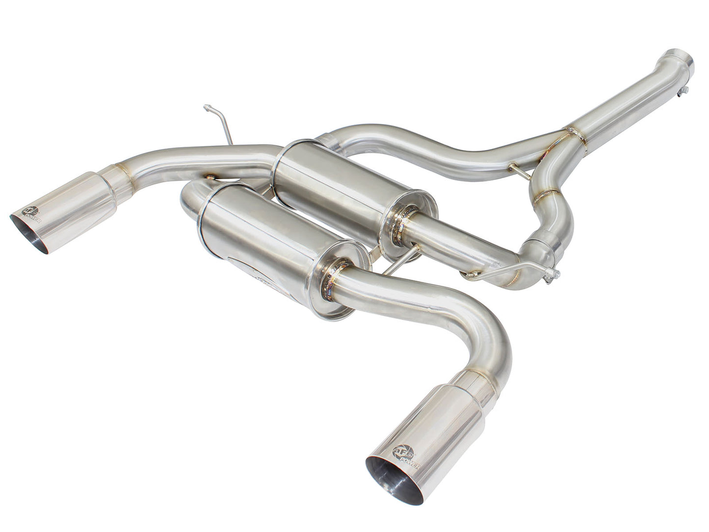 aFe 2.5in SS Axle-Back Exhaust w/ Polished Tip | BMW 335i (12-15) (F30) (49-36325-P)