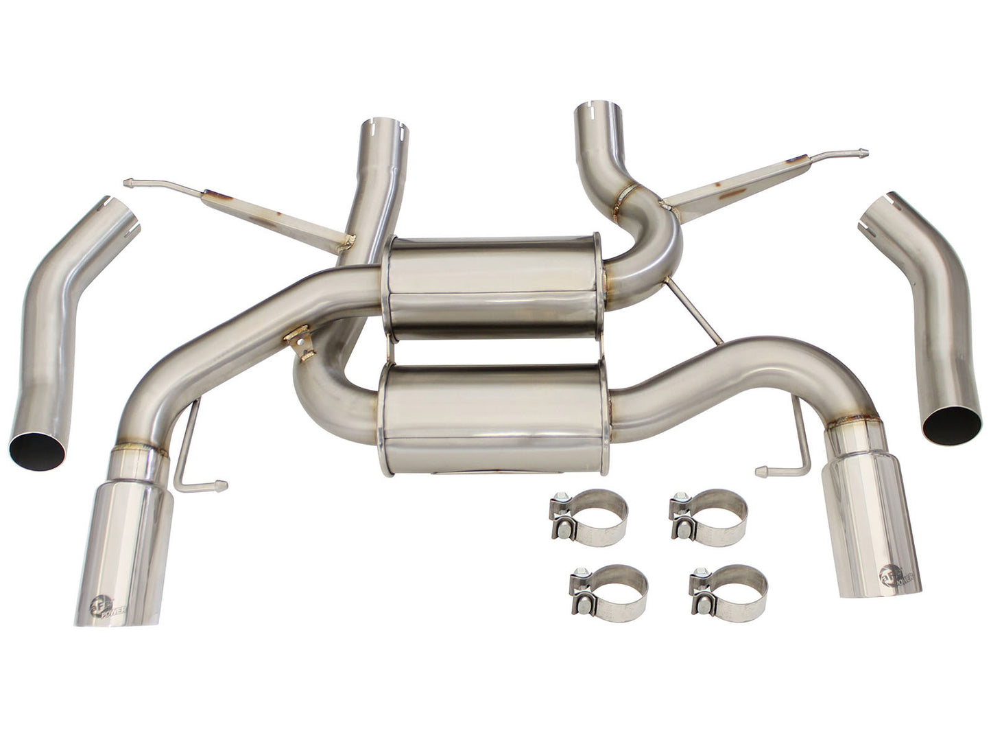 aFe 2.5in SS Downpipe-Back Exhaust | BMW 335i (E90/E92) (07-13) (49-36327-P)