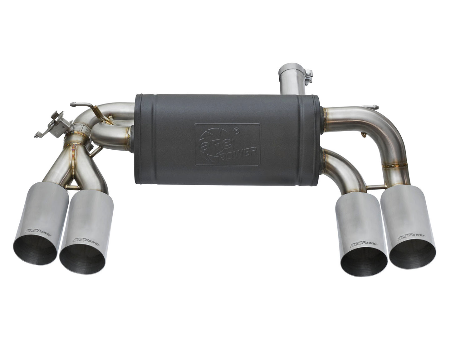 aFe 3in to 2.5in 304 Stainless Steel Axle-Back Exhaust w/ Polished Tip | BMW M2 (16-17) (49-36333-P)