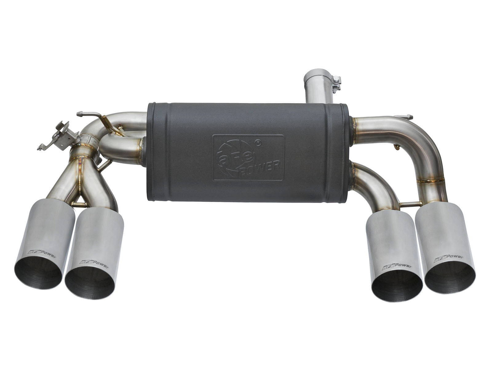 aFe 3in to 2.5in 304 Stainless Steel Axle-Back Exhaust w/ Polished Tip | BMW M2 (16-17) (49-36333-P)