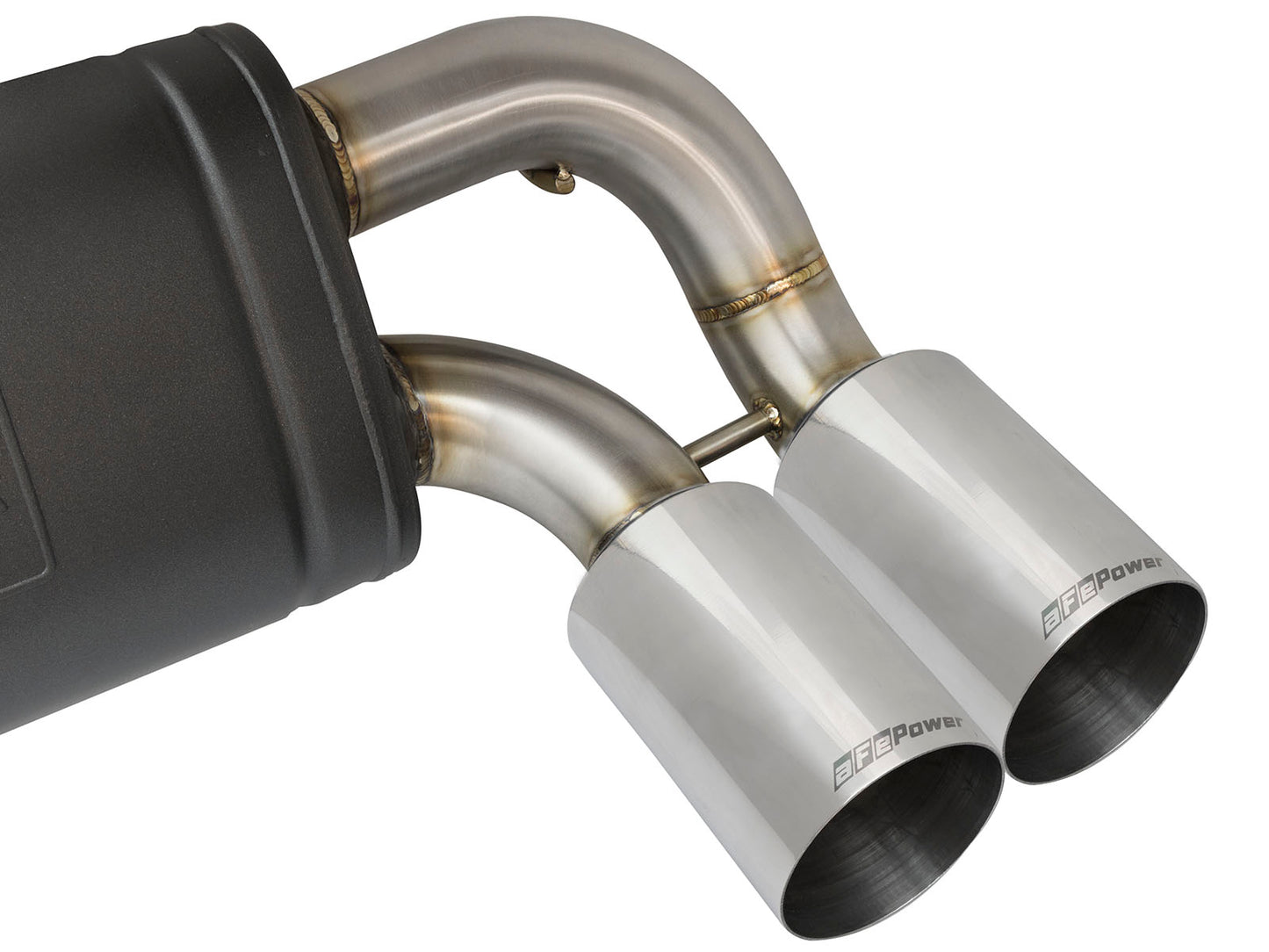aFe 3in to 2.5in 304 Stainless Steel Axle-Back Exhaust w/ Polished Tip | BMW M2 (16-17) (49-36333-P)