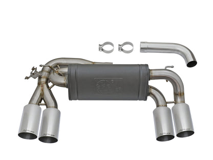 aFe 3in to 2.5in 304 Stainless Steel Axle-Back Exhaust w/ Polished Tip | BMW M2 (16-17) (49-36333-P)
