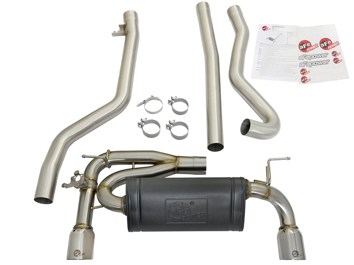 aFe SS Cat-Back Exhaust w/ Polished Tips | BMW 340i/340ix (16-17) (49-36334-P)