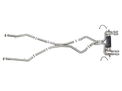 aFe MACH Force-XP 3.5in SS Cat-Back Exhaust | BMW X5 M/F86 X6 M (15-18) (49-36341-P)