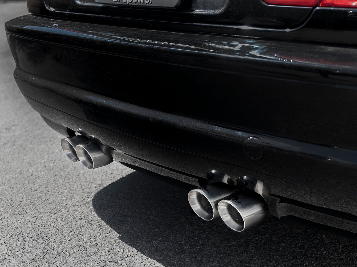 aFe 2.5in 304 Stainless Steel Cat-Back Exhaust w/ Polished Tips | BMW M3 (01-06) (49-36344-P)