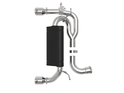 aFe 3in to 2.5in 304 Stainless Steel Polished Axle-Back Exhaust | BMW M235i (14-16) (49-36348-P)