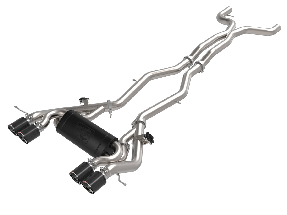 aFe MACH Force-Xp 3in to 2.5in SS Cat-Back Exhaust w/ Carbon Tips | BMW M3 (21-22) (49-36351-C)