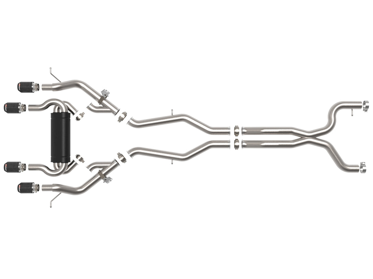 aFe MACH Force-Xp 3in to 2.5in SS Cat-Back Exhaust w/ Carbon Tips | BMW M3 (21-22) (49-36351-C)