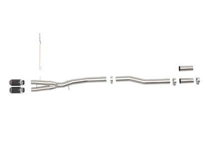 aFe Power 14-24 Mini Cooper S MACH Force-Xp 3in to 2-1/2in 304SS Cat-Back Exhaust w/ Carbon Fiber Tip (49-36354-C)
