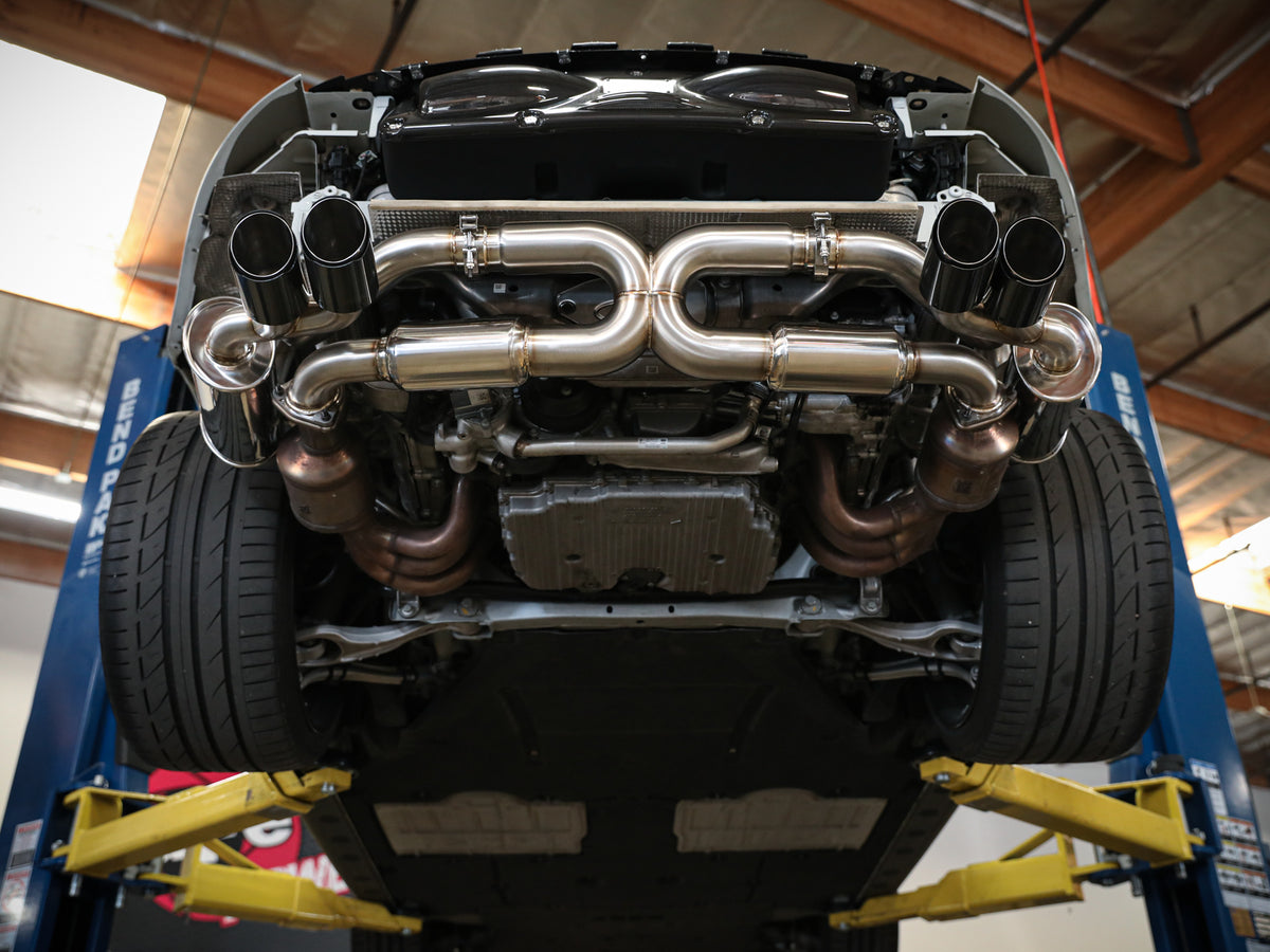 aFe MACHForce XP 12-16 Porsche 911 Carrera H6-3.8L SS-304 Cat-Back Exhaust w/ Polished Quad Tips | Porsche 911 (991) 3.8L (49-36406-1P)