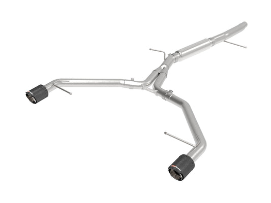 aFe MACH Force-Xp 3in to 2-1/2in SS Axle-Back Exhaust w/ Carbon Tip | Audi A4 (17-19) (49-36419-C)