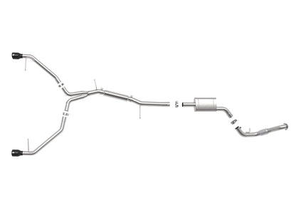aFe MACH Force-Xp 3in to 2.5in SS Cat-Back Exhaust | Audi A4 (17-19) (49-36420-B)