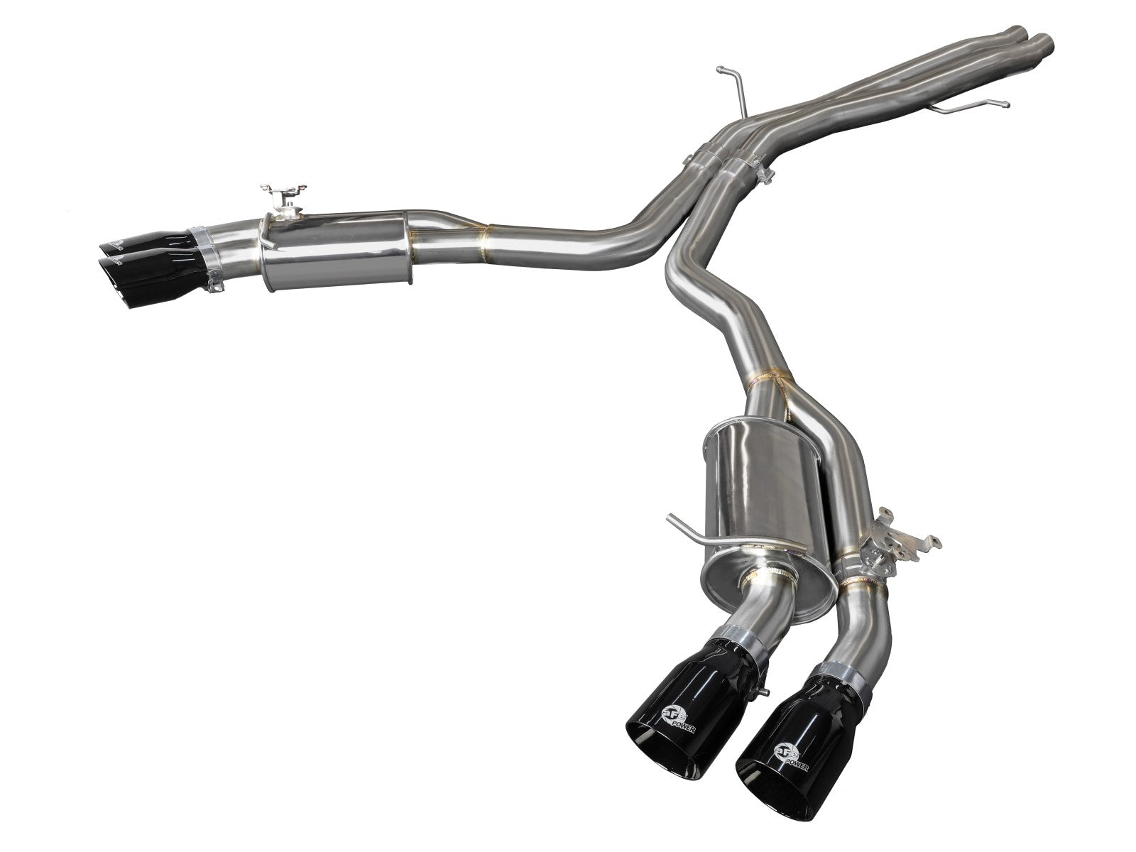 aFe MACH Force-Xp 3in to 2.5in SS Axle-Back Exhaust Quad Black Tip | Audi RS5 (18-20) (49-36427-B)
