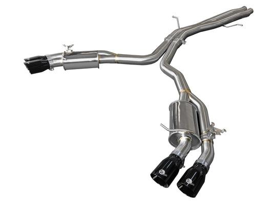 aFe MACH Force-Xp 3in to 2.5in SS Axle-Back Exhaust Quad Black Tip | Audi RS5 (18-20) (49-36427-B)