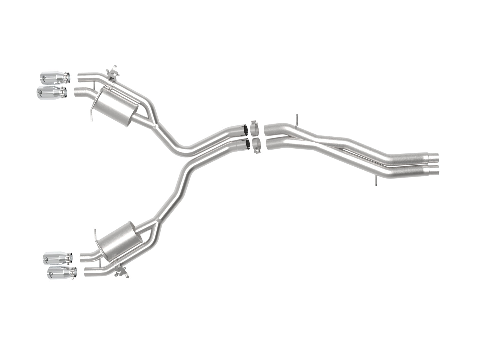 aFe MACH Force-Xp 3in to 2.5in SS Axle-Back Exhaust Audi RS5 (18-20) (49-36427-P)