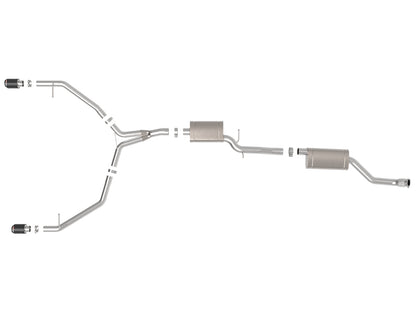 aFe MACH Force-Xp 3in to 2.5in SS Cat-Back Exhaust w/ Carbon Tip | Audi Allroad (13-16) (49-36438-C)