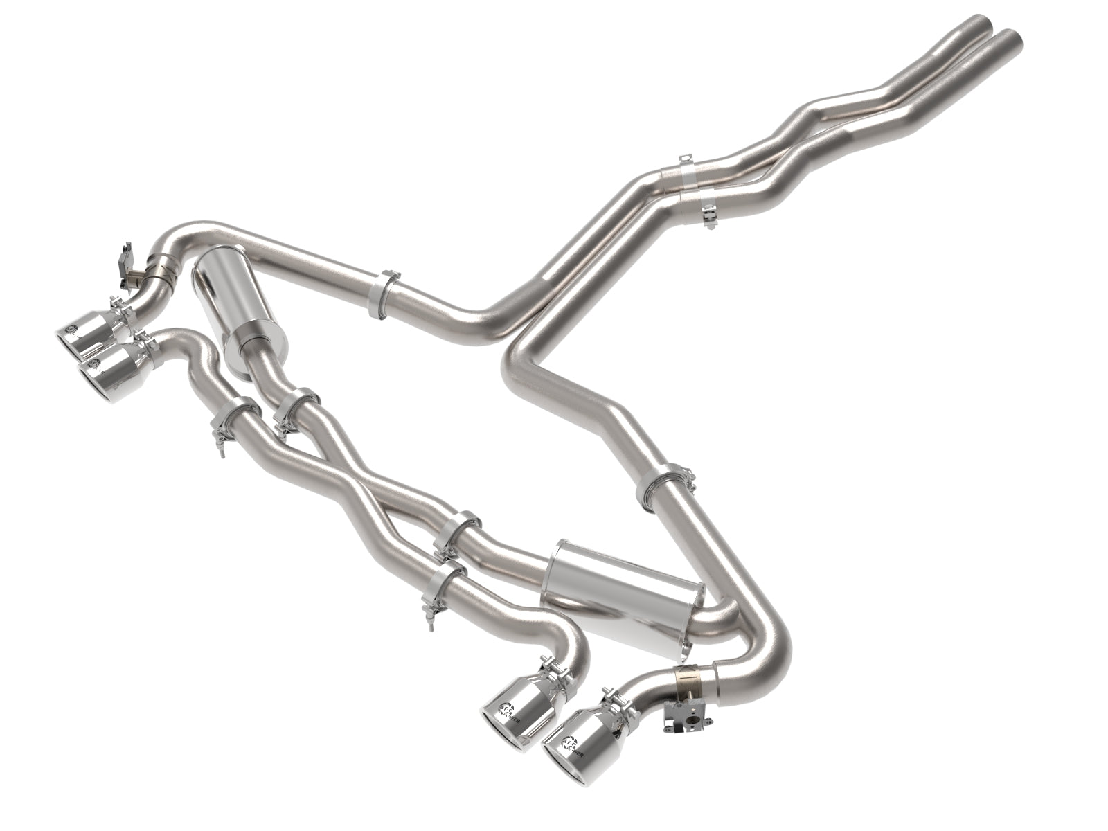 aFe MACH Force-Xp 3in to 2.5in SS Cat-Back Exhaust | Audi RS6 Avant V8 (20-22) (49-36448-P)