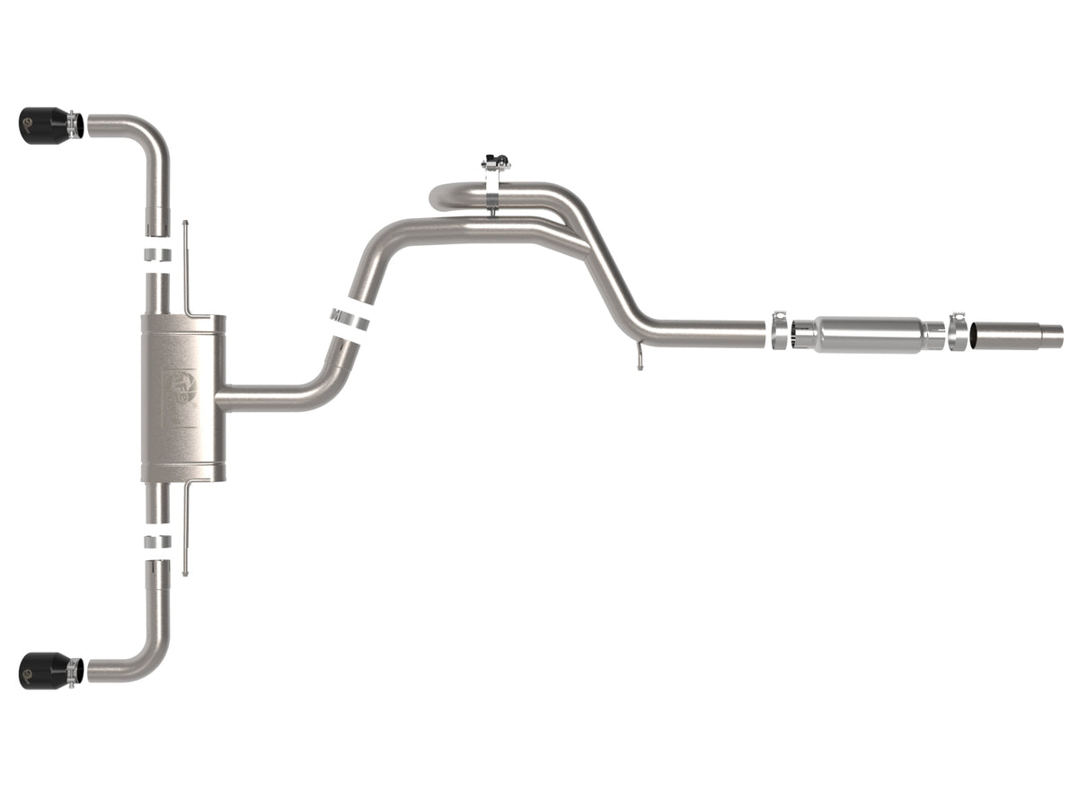 aFe Gemini XV 3-2.5in SS Cat-Back Exhaust w/ Cut-Out Tips | VW MK8 (22-23) (49-36451-P)