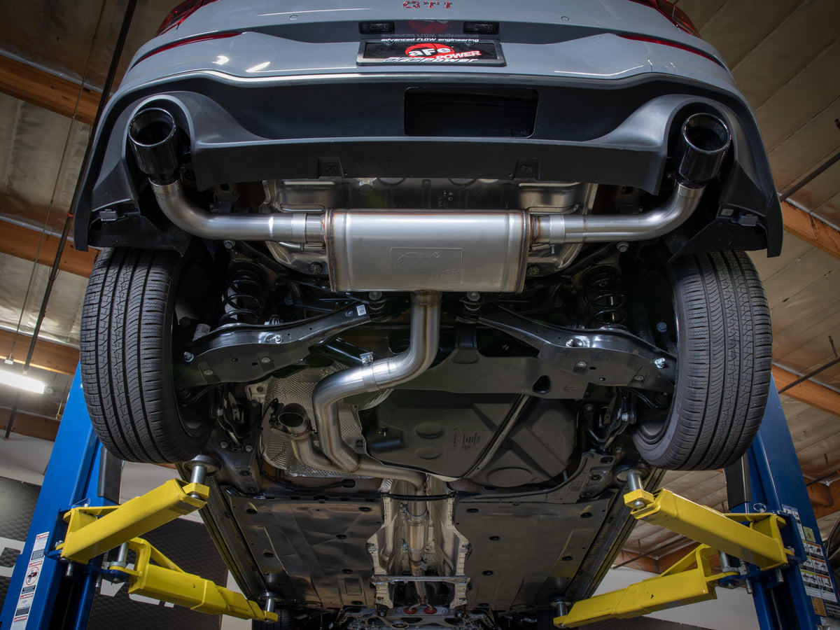 aFe Gemini XV 3-2.5in SS Cat-Back Exhaust w/ Cut-Out Tips | VW MK8 (22-23) (49-36451-P)
