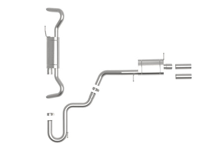 aFe MACH Force-Xp 3in to 2-1/2in SS Hi-Tuck Cat-Back | VW Atlas Cross Sport L4/V6 (20-24) (49-36453)