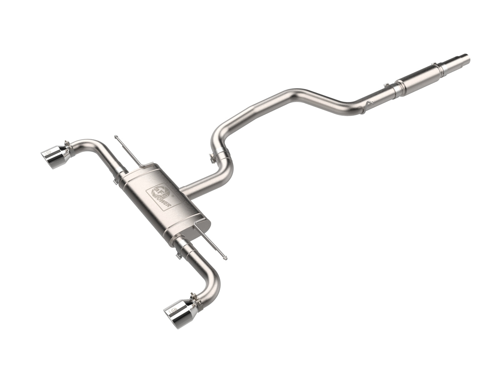 aFe 3 to 2-1/2 IN Stainless Steel Cat-Back Exhaust w/Polished Tip | Volkswagen GTI (22-24) (49-36454-P)