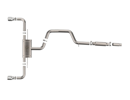 aFe 3 to 2-1/2 IN Stainless Steel Cat-Back Exhaust w/Polished Tip | Volkswagen GTI (22-24) (49-36454-P)