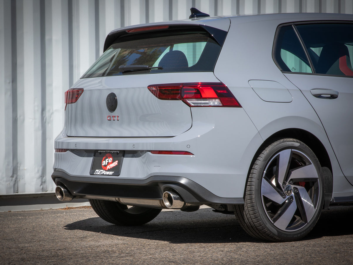 aFe 3 to 2-1/2 IN Stainless Steel Cat-Back Exhaust w/Polished Tip | Volkswagen GTI (22-24) (49-36454-P)