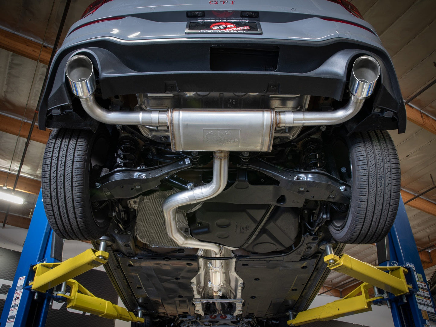aFe 3 to 2-1/2 IN Stainless Steel Cat-Back Exhaust w/Polished Tip | Volkswagen GTI (22-24) (49-36454-P)