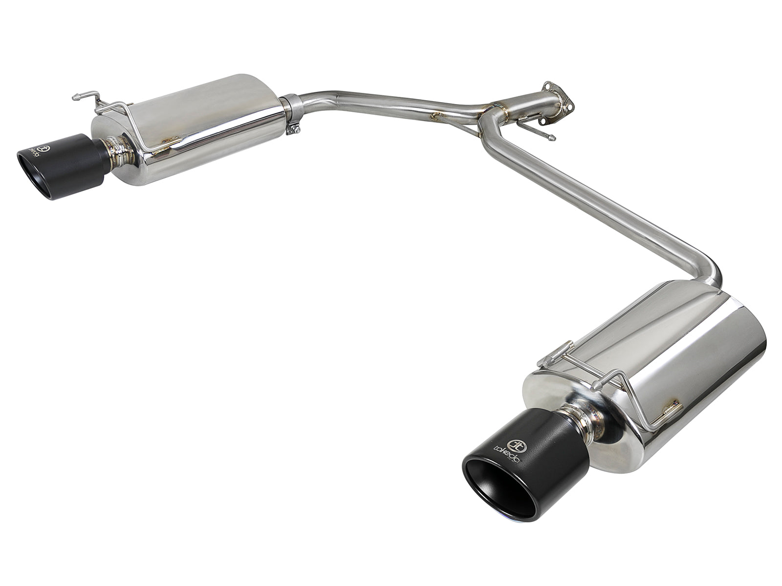 aFe Takeda 2.25-1.75in SS Axle-Back w/ Black Tips | Honda Accord 2.4L (13-17) (49-36604-B)