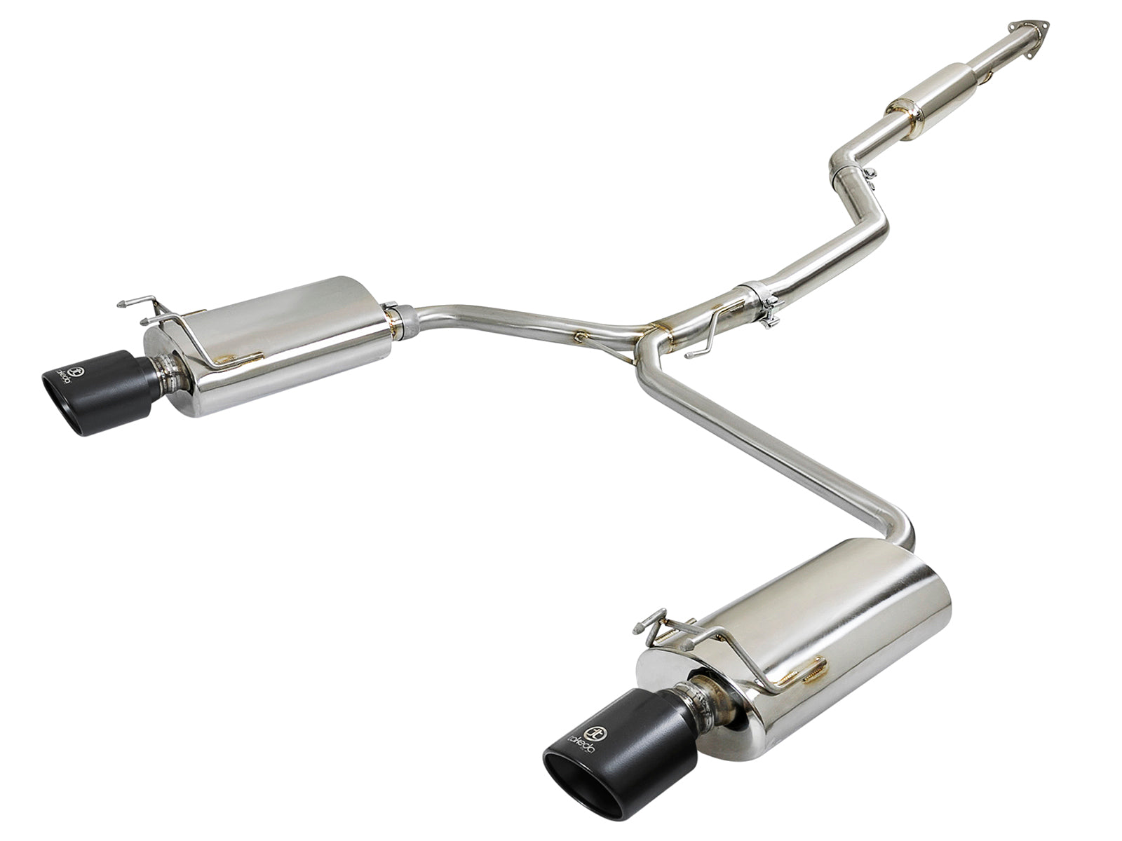 aFe Takeda 2-1/2in to 1-3/4in SS Dual Cat-Back Exhaust | Honda Accord 13-17 2.4L (49-36605-B)