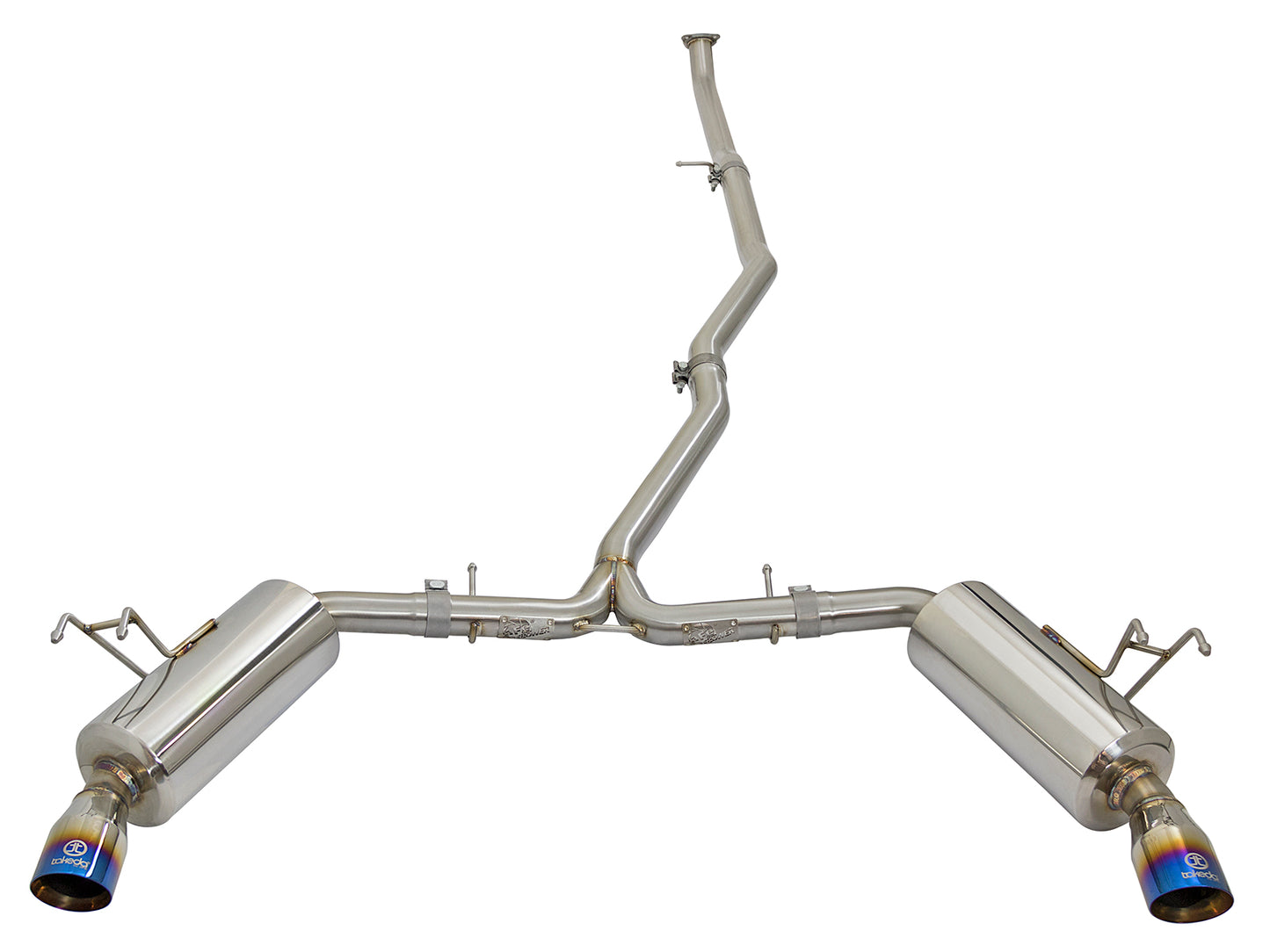 aFe Takeda 2.5-2.25in SS Dual-Exit Cat-Back | Honda Civic 1.5L Turbo (16-17) (49-36615-L)