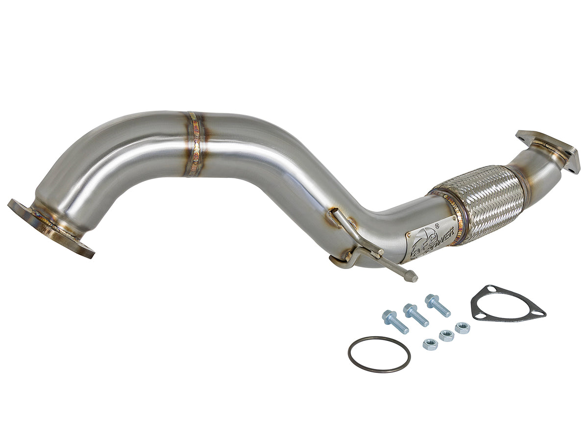 aFe Twisted Steel 3in Rear Down-Pipe/Mid Pipe | Honda Civic Type R (17+) (49-36617)